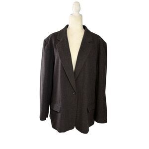 Vintage Pendleton virgin wool charcoal gray blazer - 24W